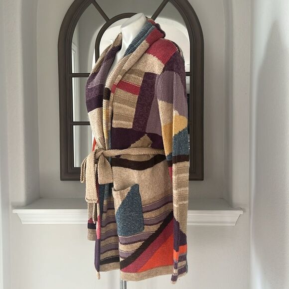 Polo by Ralph Lauren Geo-Motif Shawl Linen-Blend Cardigan, New, Size XL - Picture 9 of 16